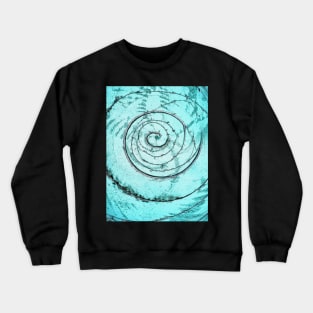 Abstract artwork : deep blue spiral Crewneck Sweatshirt